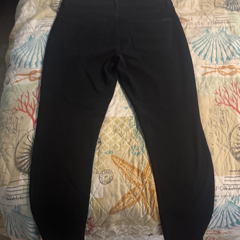 Black High-Waist Ponte Jeans